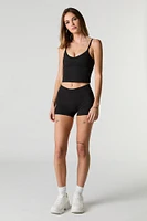 Short Active ruché au dos