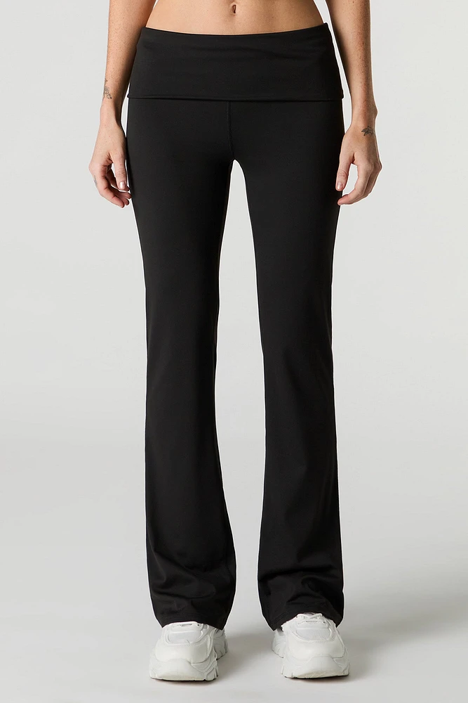 Pantalon Active à jambe évasée et taille pliée