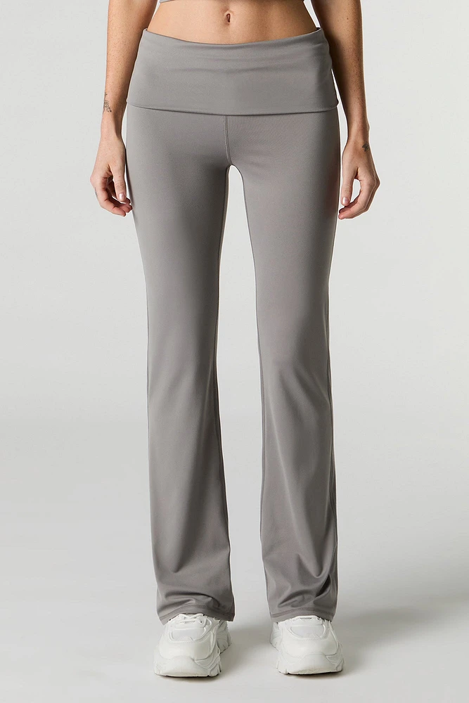 Pantalon Active à jambe évasée et taille pliée