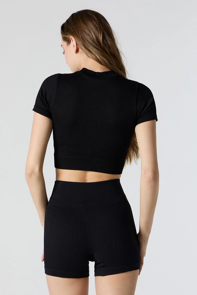 Seamless Ribbed Biker Short