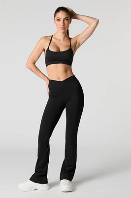 Legging Active à jambe évasée et taille pliée