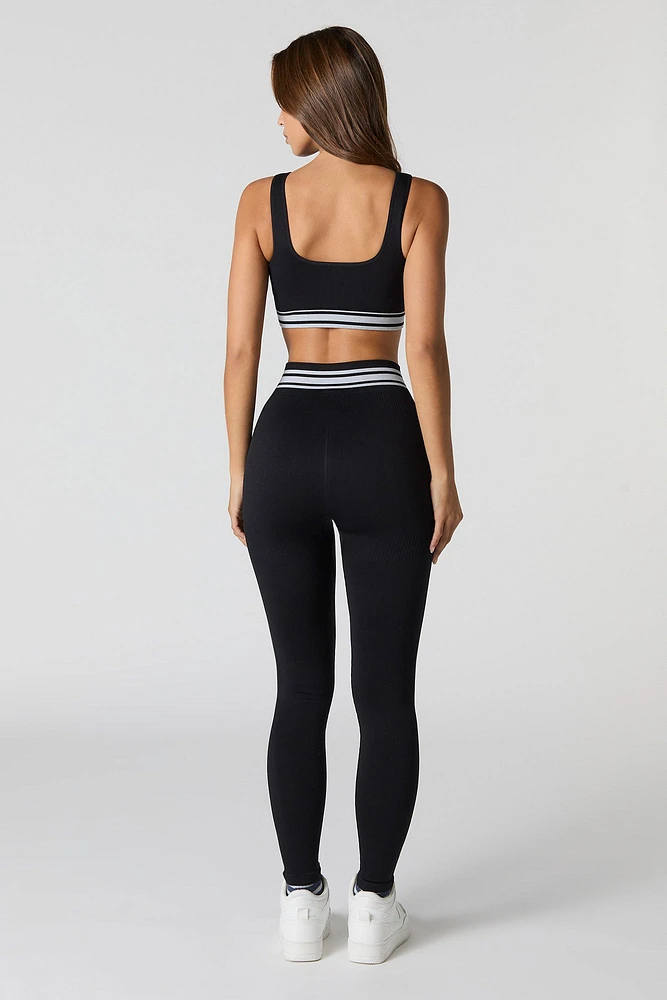 Sommer Ray Seamless Striped Waist Active Legging