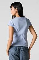 Embroidered Fitted T-Shirt