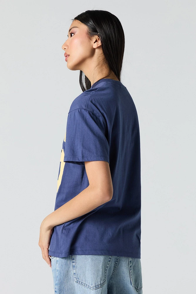 T-shirt de coupe garçonne à imprim
