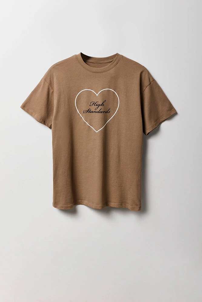 High Standards Graphic Boyfriend T-Shirt