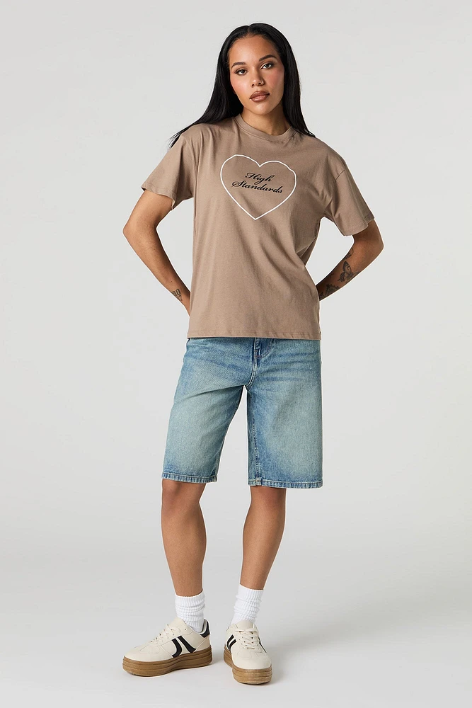 High Standards Graphic Boyfriend T-Shirt
