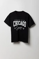 T-shirt de coupe garçonne à imprimé Chicago