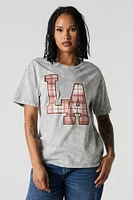 Plaid LA Graphic Washed T-Shirt