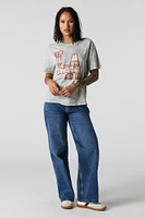 Plaid LA Graphic Washed T-Shirt