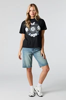 T-shirt de coupe garçonne à imprimé Celestial