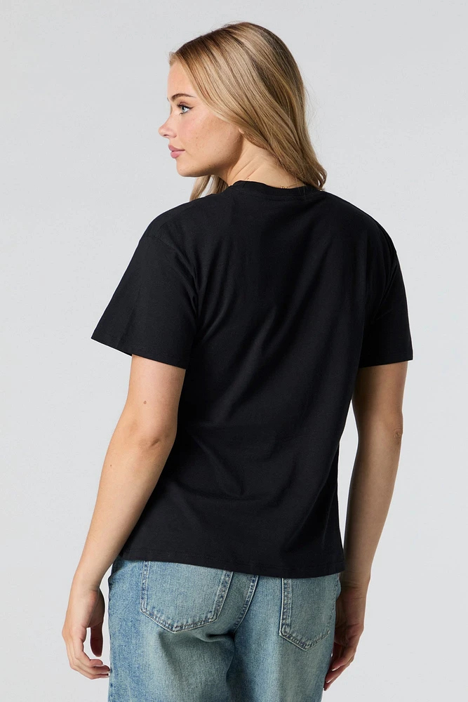 T-shirt de coupe garçonne à imprimé Celestial