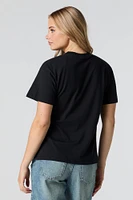 T-shirt de coupe garçonne à imprimé Celestial