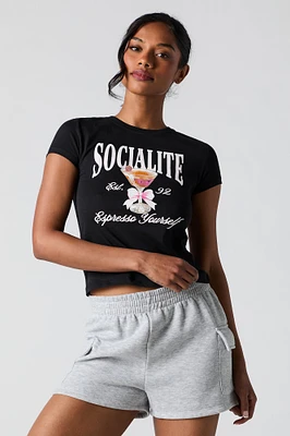 T-shirt ajusté à imprimé Espresso Martini