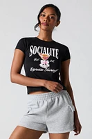 T-shirt ajusté à imprimé Espresso Martini