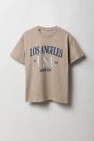 T-shirt de coupe garÃ§onne Ã  imprimÃ© Los Angeles