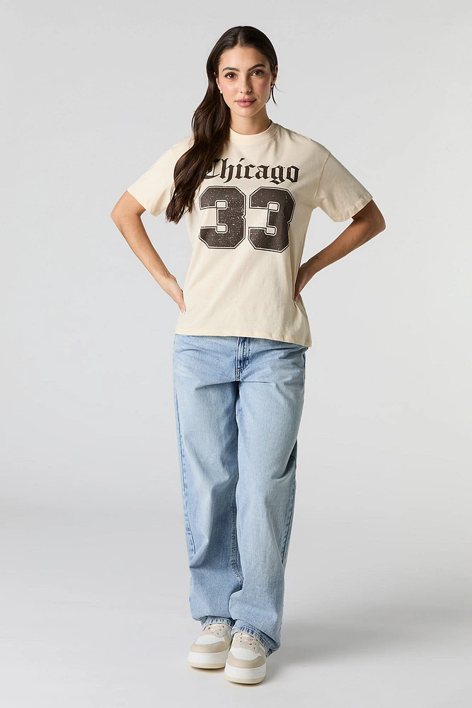 Chicago 33 Graphic Boyfriend T-Shirt