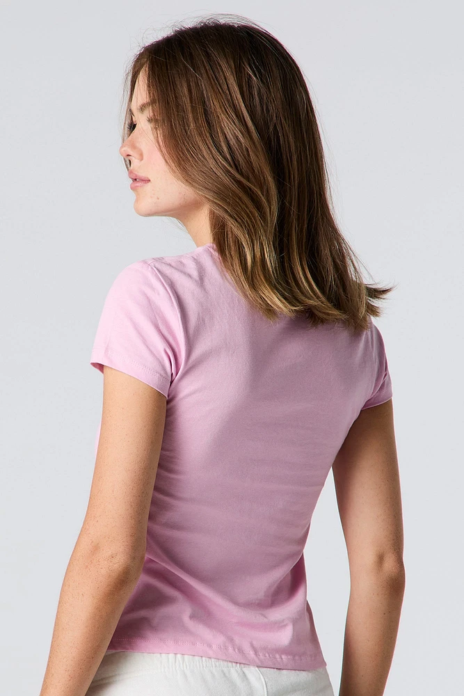 Peaches Graphic Fitted T-Shirt