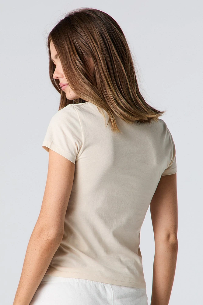 T-shirt ajusté à imprimé Breathe the Beauty