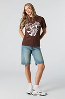 T-shirt de coupe garçonne à imprimé Cowgirl Era