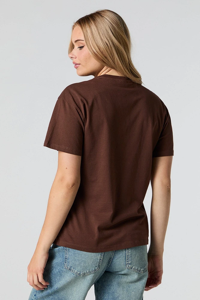 T-shirt de coupe garçonne à imprimé Cowgirl Era