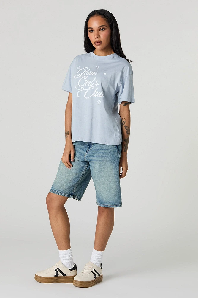 Glam Girls Club Graphic Boyfriend T-Shirt