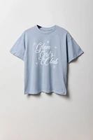 T-shirt de coupe garçonne à imprimé Glam Girls Club