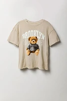 T-shirt de coupe garÃ§onne Ã  imprimÃ© Brooklyn Teddy