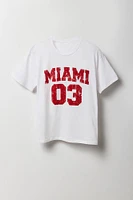 T-shirt de coupe garçonne à imprimé Miami