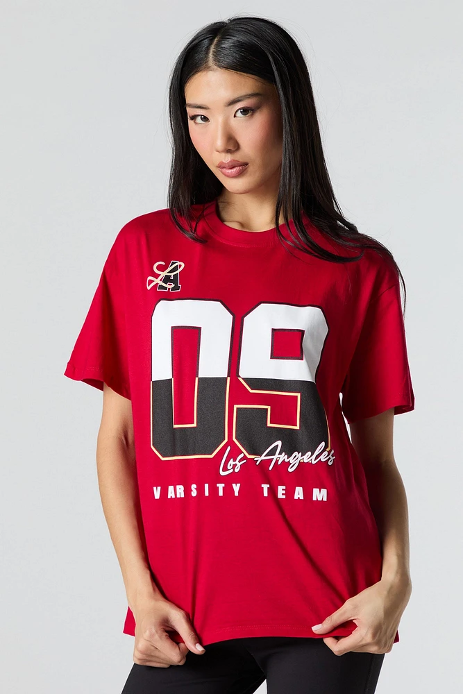 LA Varsity Team Graphic Boyfriend T-Shirt