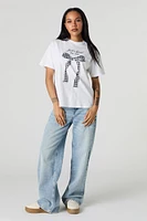 Just a Girl Graphic Boyfriend T-Shirt