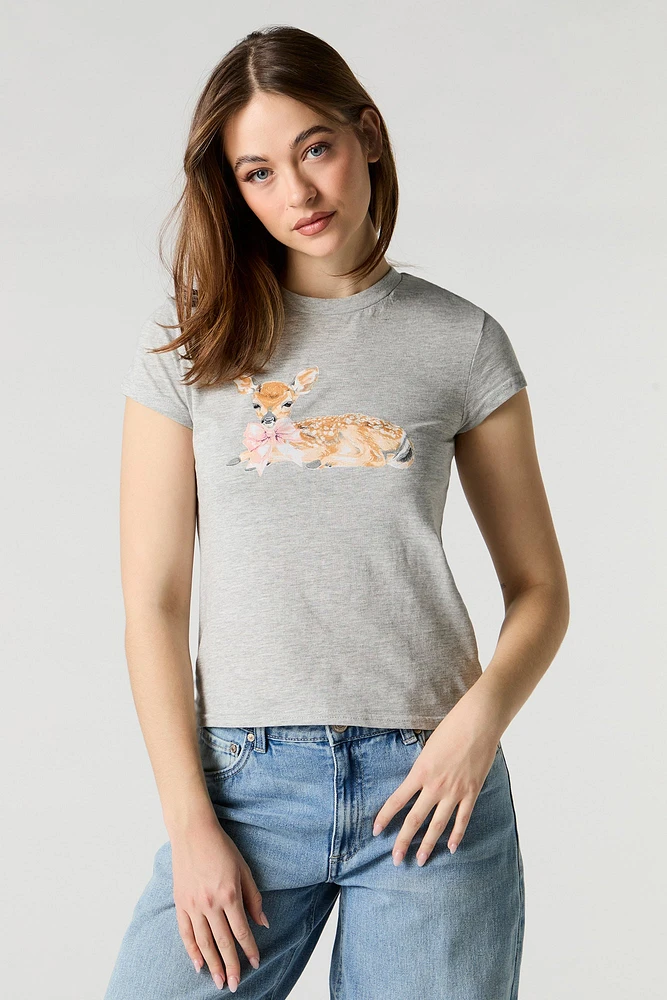 T-shirt Ã  imprimÃ© Deer