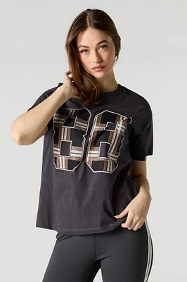 T-shirt de coupe garçonne à imprim