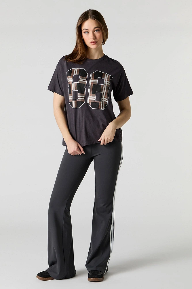 T-shirt de coupe garçonne à imprim