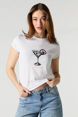 T-shirt à imprimé Martini