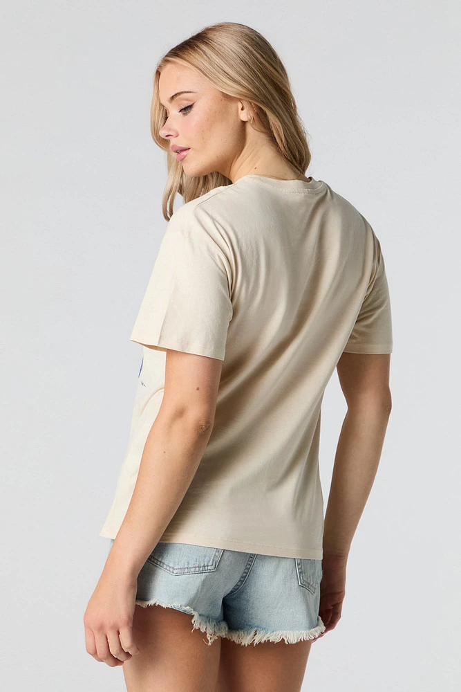 T-shirt de coupe garçonne à imprimé Summer Soul