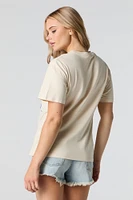 T-shirt de coupe garçonne à imprimé Summer Soul
