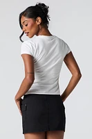 Hibiscus Graphic Fitted T-Shirt