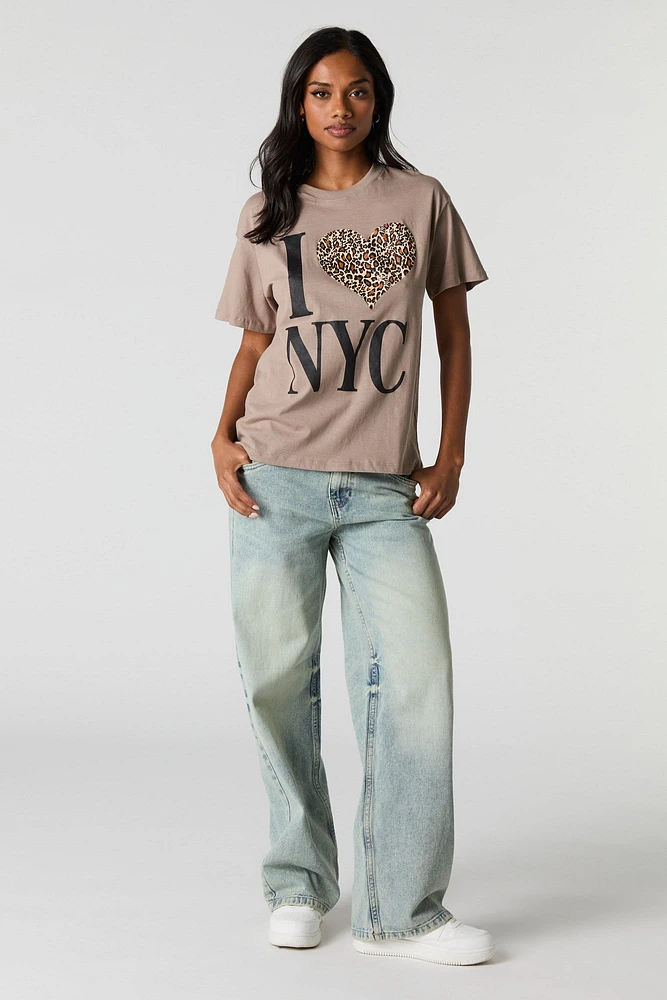 I Love NYC Graphic Boyfriend T-Shirt