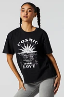 Cosmic Love Graphic Boyfriend T-Shirt