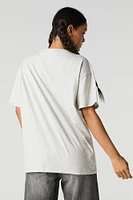 Sporty Graphic V-Neck Boyfriend T-Shirt