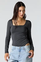 Contour Square Neck Long Sleeve Bodysuit