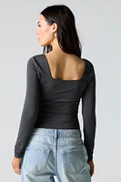 Contour Square Neck Long Sleeve Bodysuit