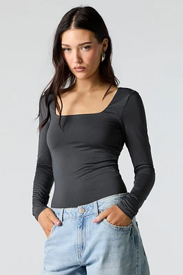 Contour Square Neck Long Sleeve Bodysuit