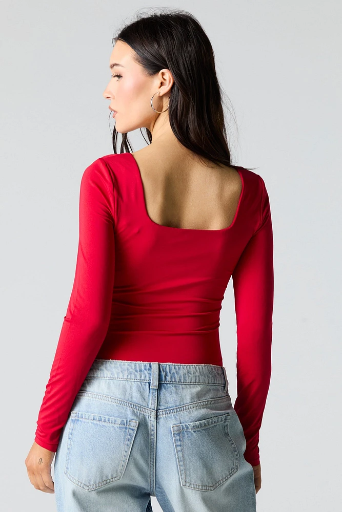 Contour Square Neck Long Sleeve Bodysuit