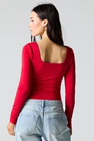Contour Square Neck Long Sleeve Bodysuit