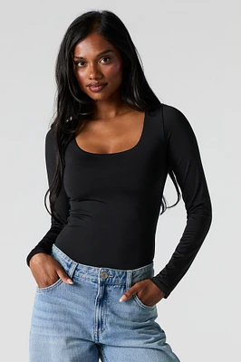 Contour Scoop Neck Long Sleeve Bodysuit