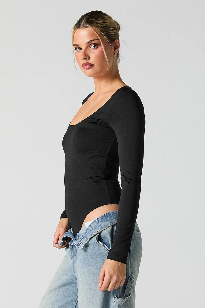 Scoop Neck Long Sleeve Bodysuit