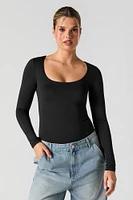 Scoop Neck Long Sleeve Bodysuit