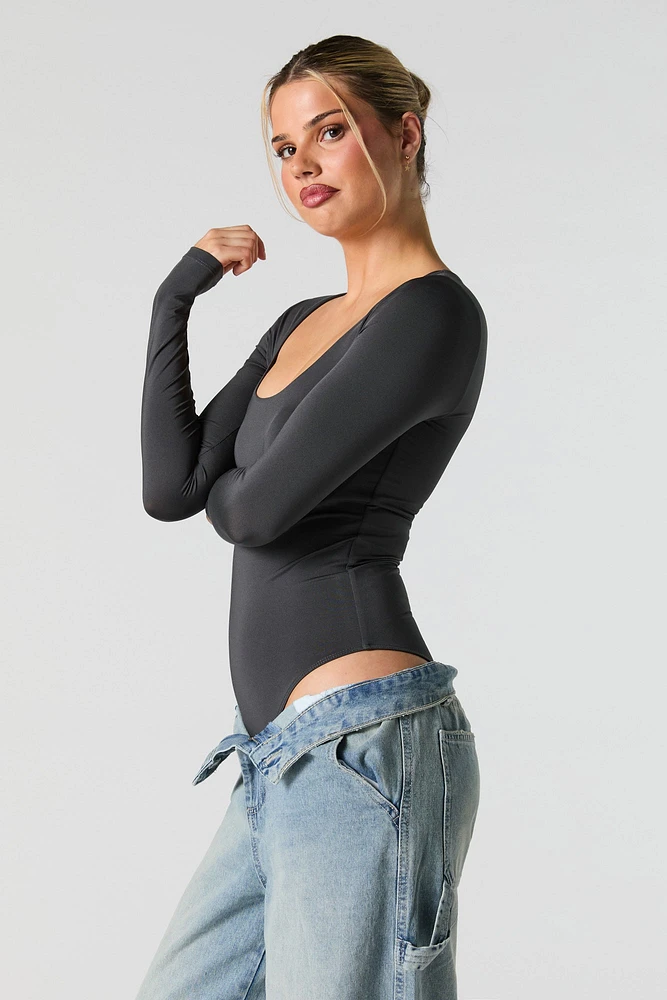Scoop Neck Long Sleeve Bodysuit