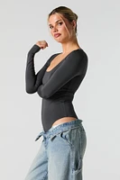 Scoop Neck Long Sleeve Bodysuit